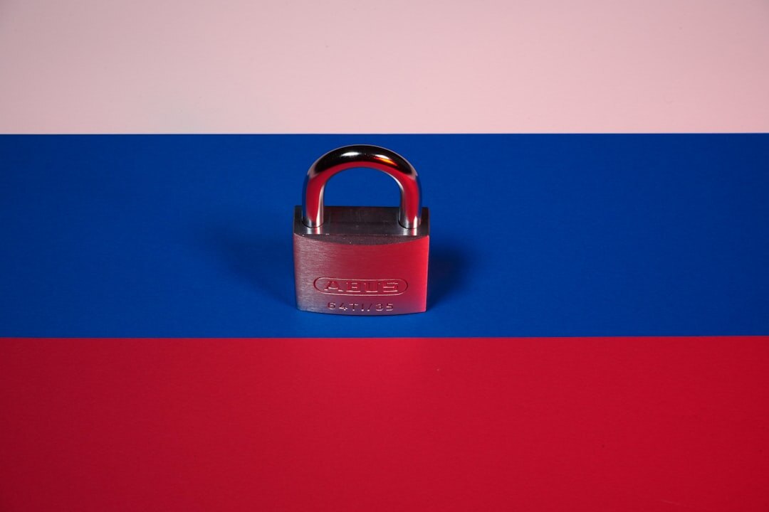 Cybersecurity concept with digital padlock and binary code on dark background